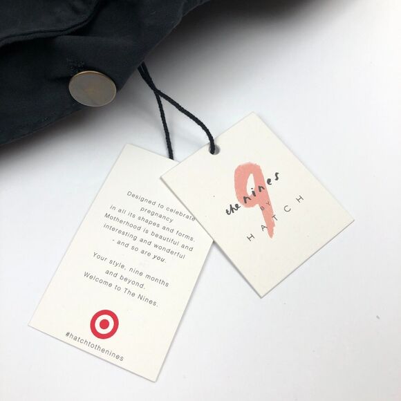 NEW The Nines By Hatch Maternity Overalls Jumpsuit Black Cotton Twill Womens XS - Picture 10 of 10